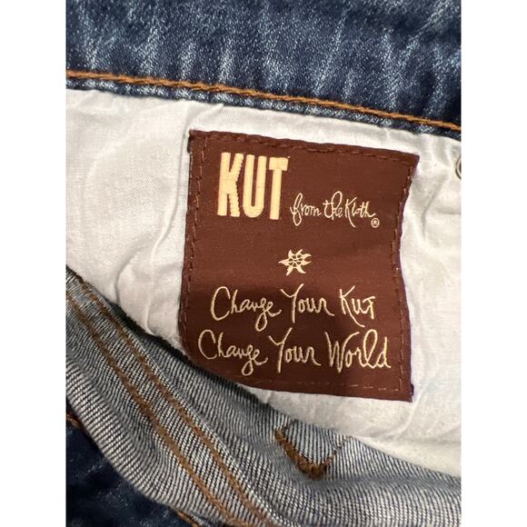 Kut from the Kloth Straight Leg Distressed Jeans, Size 6, #1137-L - Picture 6 of 7